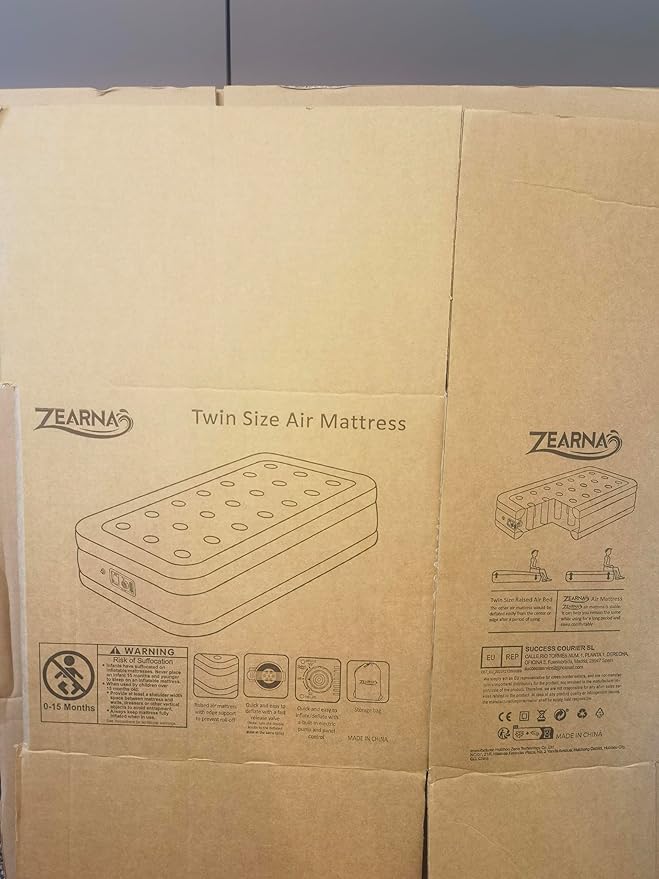 Air Mattress with Built in Pump - Upgraded Twin Blow Up Mattress, 2 Mins Quick Self Inflatable, 13"/550lbs Max, Strong Support, No Lost Air, for Camping,Home,Guests,Portable Travel