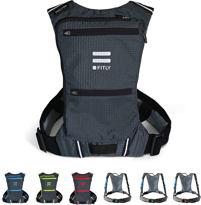 Minimalist Running Pack - Running Backpack Phone Holder, Storage, Thoracic Belt - Carry Personal Items - Running Gear For Men & Women - Lightweight running water backpack