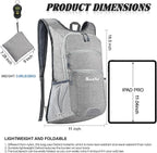 Seektop 20L Hiking Backpack Ultra Lightweight Waterproof Travel Backpack Packable Small Outdoor Bag Foldable Day Pack for Women Men