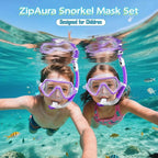 Snorkeling Gear for Kids, Kids Snorkel Set for Ages 3-14, Anti-Fog Diving Mask and Dry Top Snorkel Combo Set, Unisex Swimming Goggles