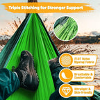 NATUREFUN Ultra-Light Travel Camping Hammock | 300kg Load Capacity,Breathable,Quick-Drying | 2 x Premium Carabiners,2 x Nylon Slings Included | Outdoor Indoor Garden