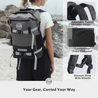 STOVER 5/10/25/30/40/55L Waterproof Backpack- Floating Dry Bag for Kayaking, Travel, Beach, Hiking, & Camping, Men/Women