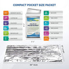 Primacare HB-10 Emergency Mylar Thermal Blankets – 10 Pack, 84" x 52", Silver – Reflective, Waterproof, Retains 90% Body Heat – for Survival, First Aid, Outdoors, Camping, EMS