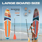 Inflatable Paddle Boards for Adults and Youth, 11'x33 Wood Grain Stand Up Paddle Board with SUP Accessories, Portable Inflatable Paddleboard for All Skill Levels,Blow Up Paddle Board as Present