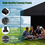 Eurmax USA NOMATTER ONE-Person Open&Close 10x10ft Pop Up Canopy Tent,Portable Shelter Canopy for Outdoor Events with 1 Removable Sidewall,Instant Canopies,Temporary Sunshade,Bonus 4 Sand Bags(Blue)