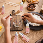 100 Pcs Mini Glass Oil Dropper Bottle Bulk, Clear Essential Small Empty Bottles Sample Containers Perfume Liquid Vials with Cap for Traveling (10 ml,Silver)