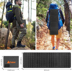 Takki Solar Generator 277Wh Portable Power Station with Solar Panels 40W Included 450W Peak 110V Pure Sine Wave AC Outlet DC USB Ports for Camping Emergency Tent Outdoor Trip