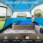 SUV Tents for Camping 6 Person Waterproof, Car Family Camping Tent with Tailgate Attachment for SUV, Jeep, Truck with Cap, Easy Setup Large Tent for Outdoor Camping