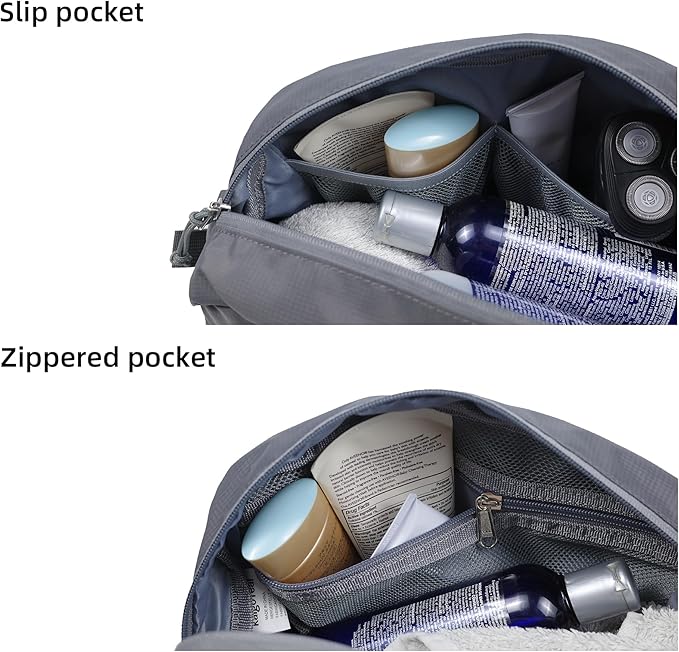 Travel Toiletry Bag 8L, Large Packing Cube with Waterproof TPU Wet/Dry Compartment