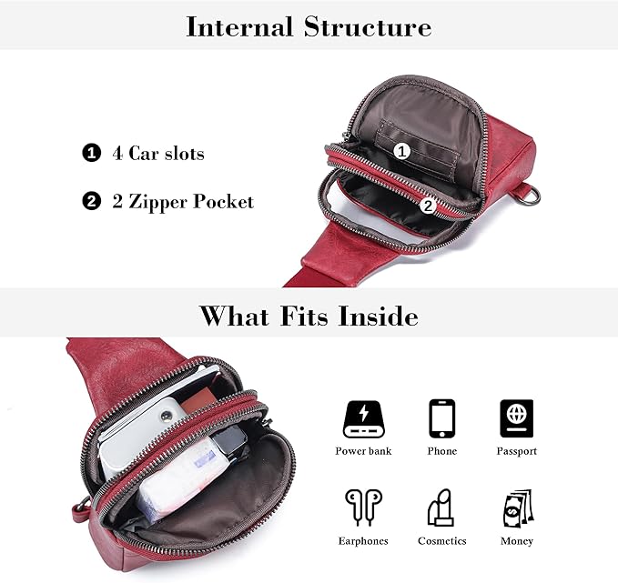 INICAT Sling Bag for Women Touchscreen Small Crossbody Cell Phone Purse Fanny Pack