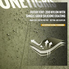 OneTigris Stella 4 Season Camping Tent Backpacking 2 Person Waterproof Lightweight Easy Setup Instant 3000mm Waterproof Rating Outdoor Hiking Tent