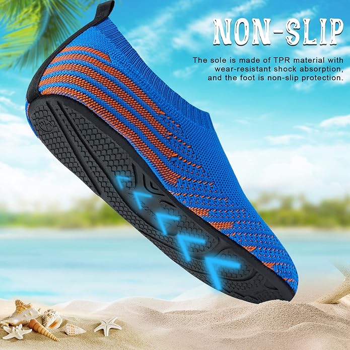 ANLUKE Womens Mens Water Shoes Barefoot Quick-Dry Aqua Socks for Beach Swim Surf Water Sport