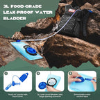 Maelstrom Hydration Hiking Backpack with 2L/3L Water Bladder, High Flow Bite Valve Camping Daypack Lightweight