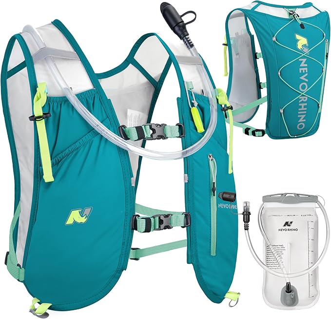 Waterproof Running Vest, 5.5L Breathable Running Hydration Vest with 1.5L Water Bladder, Water Vest for Hiking, Trail Marathon Race, Ideal for Women and Men