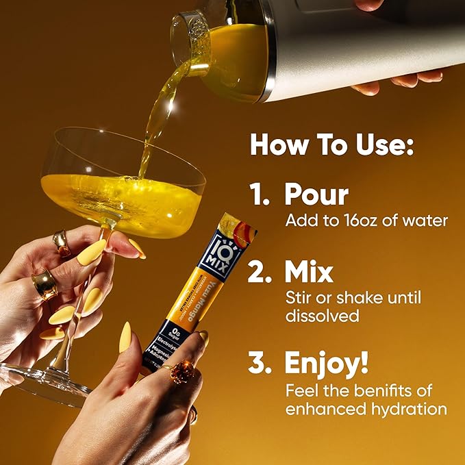 IQMIX x Chef Thomas Keller - Hydration Electrolyte Powder – 4-in-1 Formula for Hydration, Mental Clarity, Mood and Recovery – Sugar-Free, Keto, Magnesium L-Threonate, Lion’s Mane – 20 Count Yuzu Mango