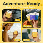 FOMIN - Antibacterial Paper Soap Sheets Tin for Traveling - (300 Sheets) Variety Pack (Unscented, Orange, Lemon) Portable Travel Hand Soap Sheets, Dissolvable Mini Camping Hand Soap for Hand Washing