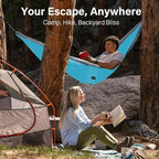 Kootek Camping Hammock, Portable Hammocks with Tree Straps & Attached Carry Bag, Camping Essentials Gear, Perfect for Outside Indoor Hiking Beach Backpack Travel