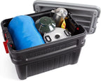 Rubbermaid ActionPacker️ 24 Gal Lockable Storage Box Pack of 2, Outdoor, Industrial, Rugged, Grey and Black