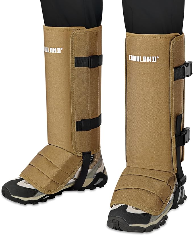 CAMULAND Snake Gaiters for Men & Women, Durable Waterproof Snake Guards for Lower Leg Protection
