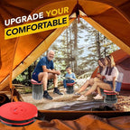 ALEVMOOM Upgraded 19.7" Portable Collapsible Folding Stool Retractable Telescoping Foldable Stool for Adults Heavy Duty Camping Sturdy with Max Load Capacity 1000lbs for Outdoor Fishing Hiking BBQ