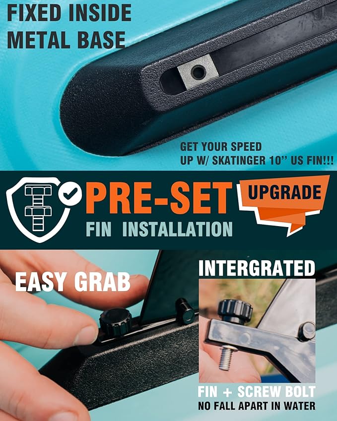 11'x34'' Extra Wide Inflatable Paddle Board, Up to 420lbs Stand-up Paddle Boards for Adults, Stable SUP for 2 People/Family, 3-PCS Paddle, Shoulder Strap, US Fin