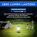 Durapower Rechargeable Camping Lantern,2800 Lumen Super Bright LED Camping Lantern, 5400 mAh Power Bank, IP44 Waterproof, 20 Hours, Portable Lantern for Hurricane, Power Outages