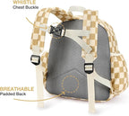 STEAMEDBUN Corduroy Toddler Backpack for Girls 2-4: Kids backpack for Boys Girls - 12 inch Preschool Kindergarten Backpacks - Checkered