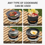 Camping Stove 3600W Portable Backpacking Stove with Piezo Ignition, Fuel Canister Adapter Windproof Gas Stove for Camping Hiking Outdoor Cooking