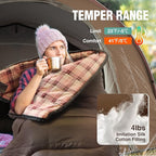 REDCAMP Cotton Flannel Sleeping Bag for Camping Backpacking, Adults Cold Weather Envelope Sleeping Bags with 2/3/4/6lbs Filling