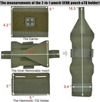 2-in-1 Micro Med Kit Med Pouch Tactical Mini First Aid Pouch Empty Small IFAK Pouch Compact Med Pouch EDC Bag with Tourniquet Holder |MOLLE Belt IFAK Micro Trauma Kit Pouch