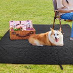 REDCAMP Extra Large Waterproof Stadium Blanket for Cold Weather, Soft Warm Fleece Camping Blanket Windproof for Outdoor Picnic Sports, 79”x 79” Green Grid