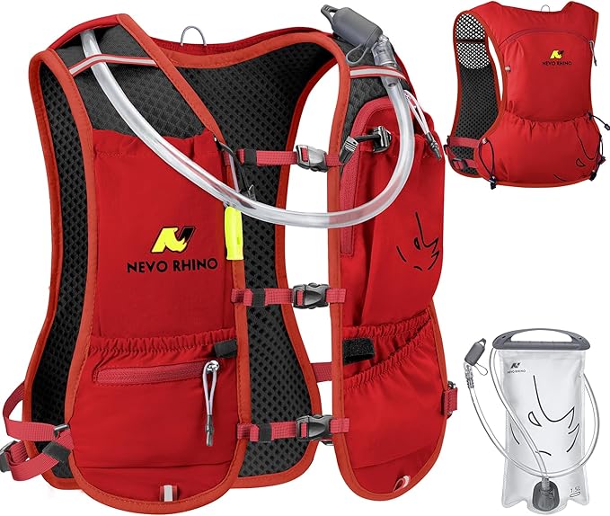 Running Vest with Water Bladder 1.5 Liter, Small Hydration Water Vest, Lightweight Hydration Pack Multi-Pocket 11x - for Hiking Race Trail Marathon for Women Men