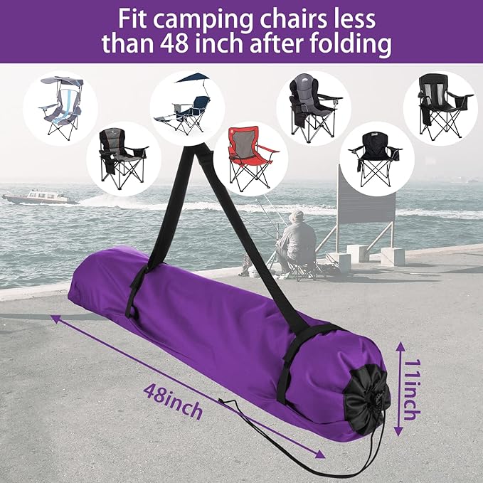 Xxerciz Folding Chair Carry Bag with Adjustable Shoulder Strap Nylon Storage Tent Bag Heavy Duty for Travel Camping Sports