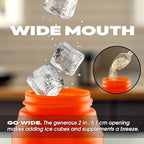 Cannon Sports 1 Liter Sports Water Bottle, BPA-Free, 34 Oz Capacity, Large Mouth, 2 lids (Straw and Squeeze), Great For Helmet Sports Such As Hockey, Lacrosse, Football, Boxing (6 Pack) (Orange)