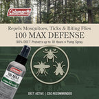 Coleman 100 Max 100% DEET Insect Repellent Pump for Ticks and Mosquitos - 4 oz Bottle