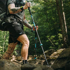 Adjustable Carbon Fiber Trekking Poles – Lightweight Hiking Poles with Quick Lock, Collapsible Walking Sticks for Backpacking, Camping, Glacial Wave Strider X for Climbing & Travel