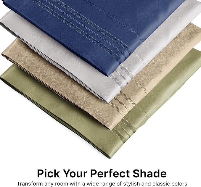 Pillowcases - Ultra Soft Hotel Quality Pillowcase Covers - Comfy, Cozy & Wrinkle Free - Shrinkage and Fade Resistant - Machine Washable Pillow Protectors - (King, Cream, 4 Piece Set)