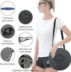 ALEVMOOM 2025 Upgraded XXL 19.7" Collapsible Stool with Cushion, 1000lbs Max Weight Heavy Duty Portable Telescoping Stool, Retractable Seat Folding Chair for Camping Fishing Hiking(Black-XXL)