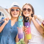 SENDESTAR Water Bottle 40oz Double Wall Vacuum Insulated Leak Proof Stainless Steel Sports Water Bottle—Wide Mouth with New Flex Straw Lid & Spout Lid (lilac)