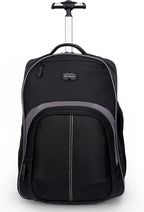 Targus 16 Inch Compact Rolling Backpack, Black - Wheeled Travel Bag with Removable Protective Laptop Sleeve, Fits Laptops Up to 16” and MacBook Pros up to 17” (TSB750US)