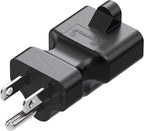15 Amp Household AC Plug to 20 Amp T Blade Power Adapter,15 Amp to 20 Amp Plug Adapter Converter Nema 5-15P to 5-15R/5-20R Comb AC Adapter