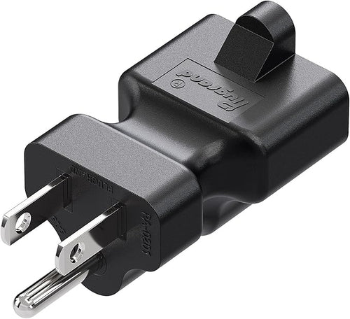 15 Amp Household AC Plug to 20 Amp T Blade Power Adapter,15 Amp to 20 Amp Plug Adapter Converter Nema 5-15P to 5-15R/5-20R Comb AC Adapter