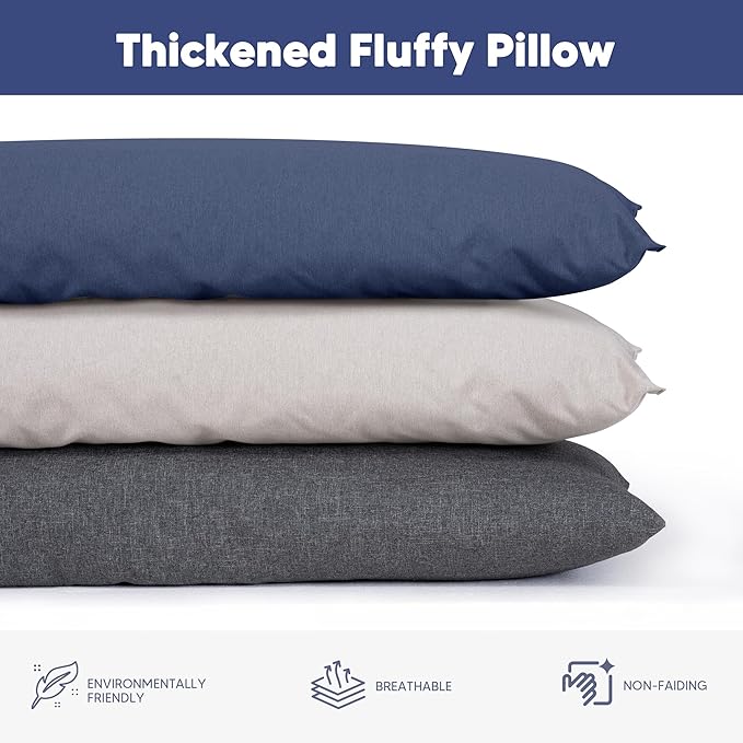 SUNCREAT Detachable Extra Large Outdoor Hammock Pillow with Ties, Navy