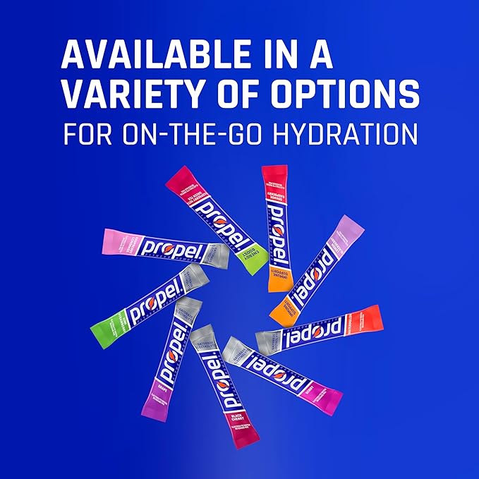 Propel Immune Support Electrolyte Enhanced Water Drink Mix Powder Packets, Variety Pack, 100% DV Vitamin C, Good source of Zinc, Zero Sugar Hydration with Electrolytes and Vitamins (30 Packets)