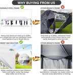 COBIZI 10x30 Pop up Canopy Tent 10x30 Canopy with 8 Sidewalls Waterproof Heavy Duty Commercial Canopy Tent for Parties Outdoor Tent Garden Gazebo Tent, Carry Bag with Wheel(10x30ft, White)