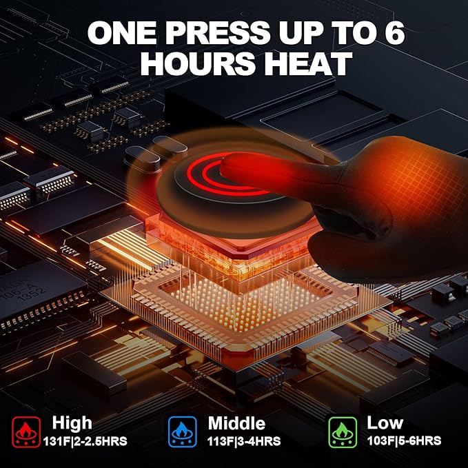 Heated Gloves for Men Women Rechargeable Waterproof Electric Motorcycle Gloves for SKI Snowboard Camping Hiking Camping