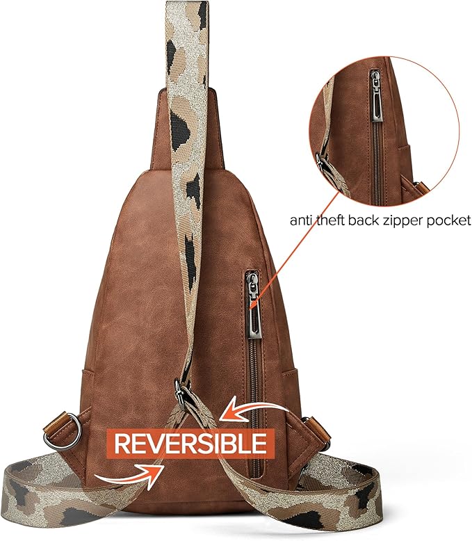 Sling Bag Crossbody Bags for Women Small Cross Body Bag Fanny Packs Chest Sling Purse for Daily Travel Leisure Sport