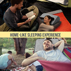 TREKOLOGY Premium Inflatable Camping Pillow with Removable Foam-Padded Case – Noise-Reducing, Ergonomic Design for Outdoor, Backpacking, and Air Travel ALUFT Pro