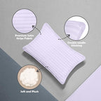 Utopia Bedding Toddler Pillow (Lavender, 2 Pack), 13x18 Pillows for Sleeping, Soft and Breathable Cotton Blend Shell, Small Kids Pillow Perfect for Toddler Bed and Travel (Intended for Age 2 and up)