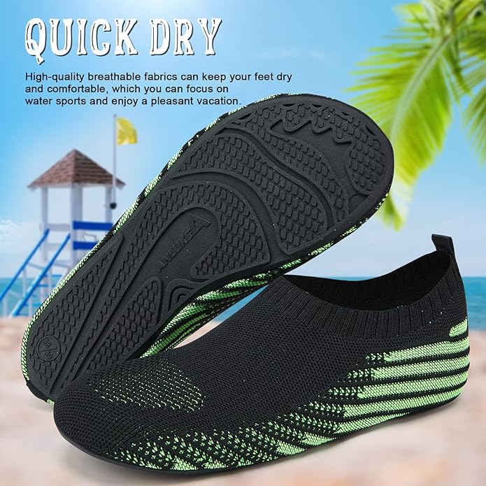 ANLUKE Womens Mens Water Shoes Barefoot Quick-Dry Aqua Socks for Beach Swim Surf Water Sport